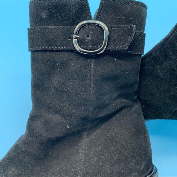 La Canadienne Black Suede Booties-6.5M - Picture 8 of 11